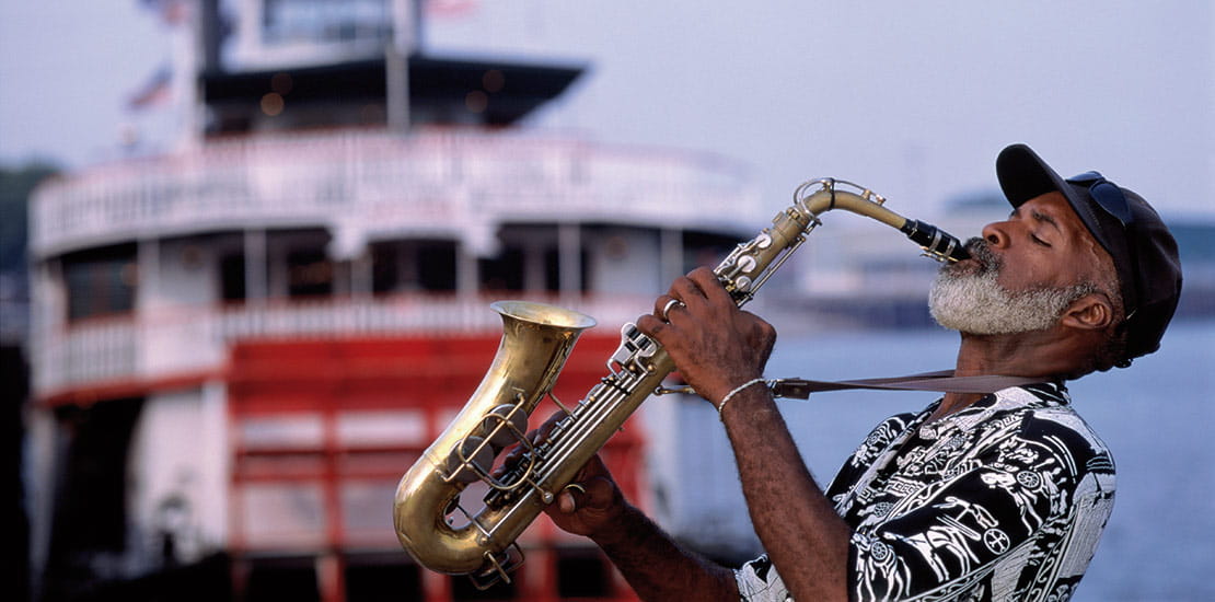 A Jazz musician in New Orleans